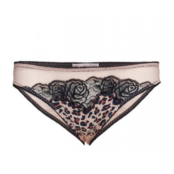 Stella McCartney Lace Balconette Bra Bikini Set Pink Black 34B Small - Picture 4 of 15